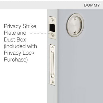 Emtek 2146 Round Pocket Door Tubular Lock (2-1/2" Diameter) - Dummy